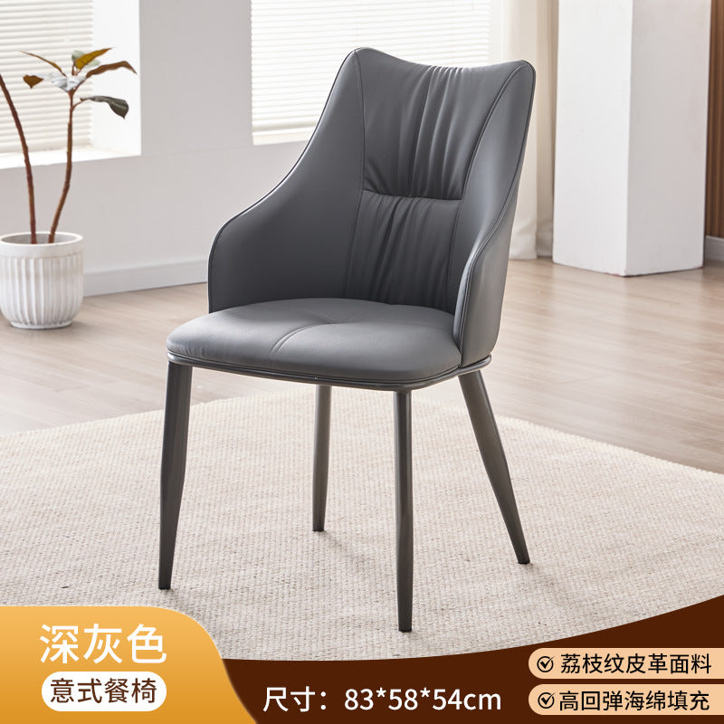Italian light luxury backrest dining chair manufacturer wholesale personalized scandinavian stool modern casual backrest chair hotel negotiation chair