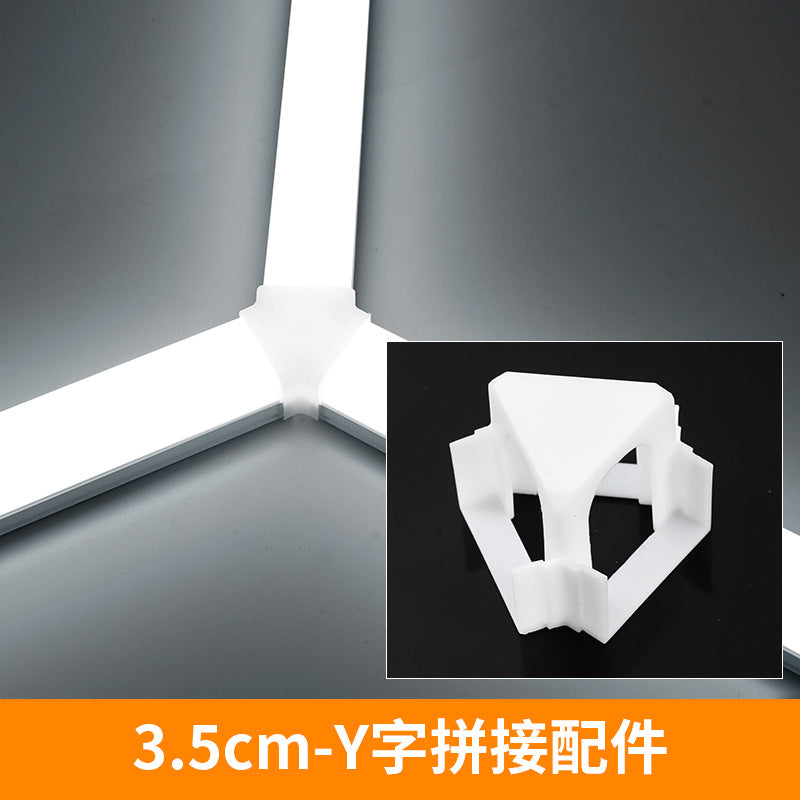 Five-sided led strip light tube, super bright daylight, 1.2m all-in-one bracket, shop office lighting
