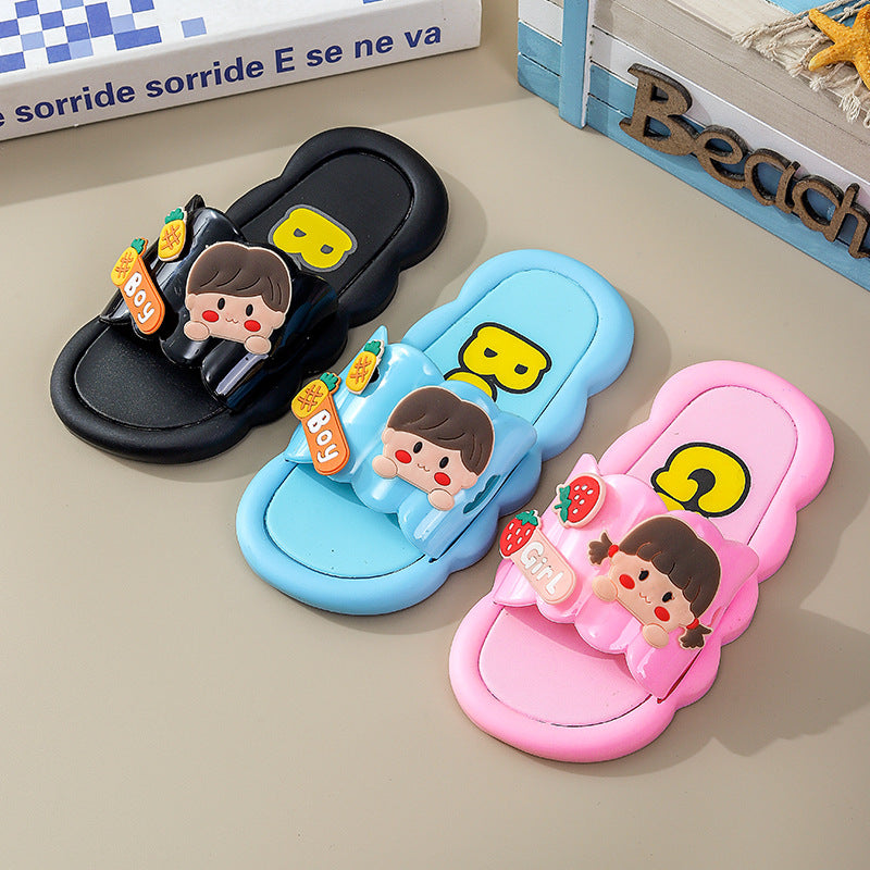 2023 new children's slippers - summer trendy cartoon slides for kids, perfect for indoor and outdoor wear