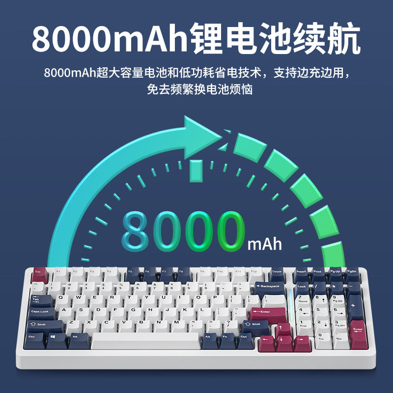 Viewsonic kc99 custom mechanical keyboard - gasket structure, full key hot-swappable, wireless tri-mode gaming keyboard