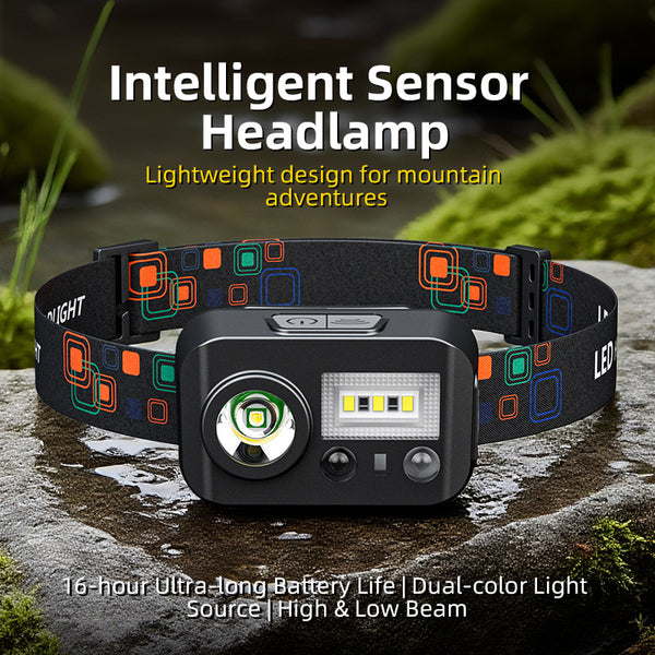 High Brightness motion Sensor  portable outdoor headlamp