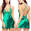 Aliexpress wholesale: new sexy lingerie - women's ice silk deep v halter backless bodysuit