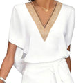 european and american summer fashion trend: mature women's lace-trimmed v-neck tie-up slit casual dress