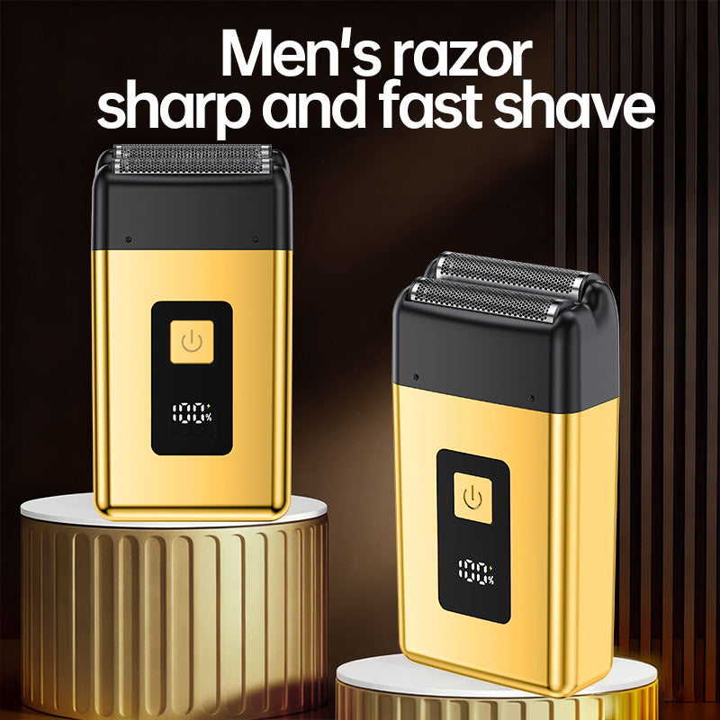 reciprocating double-blade electric shaver, portable, car-mounted, waterproof, menfor home, fast charging razor