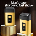 reciprocating double-blade electric shaver, portable, car-mounted, waterproof, menfor home, fast charging razor