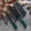 Green + black blade two-piece set [with knife cover]