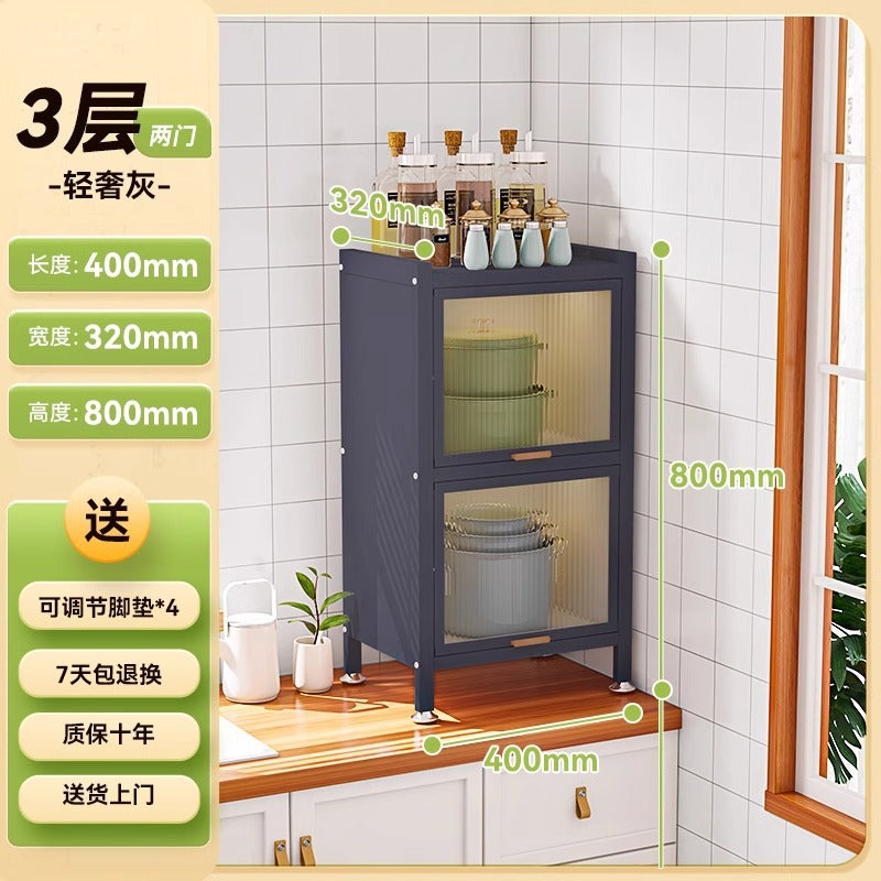 Kitchen storage rack multi-function microwave oven storage cabinet floor-standing multi-layer storage cabinet cupboard pot cupboard