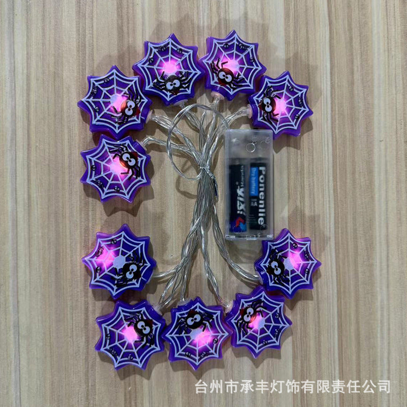 2024 Cross-border New Halloween Light String  Eyeball Skull Pumpkin Light Scene Arrangement Decoration Ambient Light