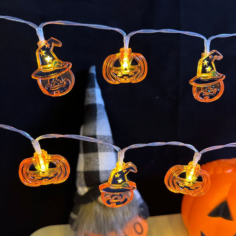 New Halloween light string skull ghost horror decorative lights ghost festival atmosphere small lights battery box pumpkin lights