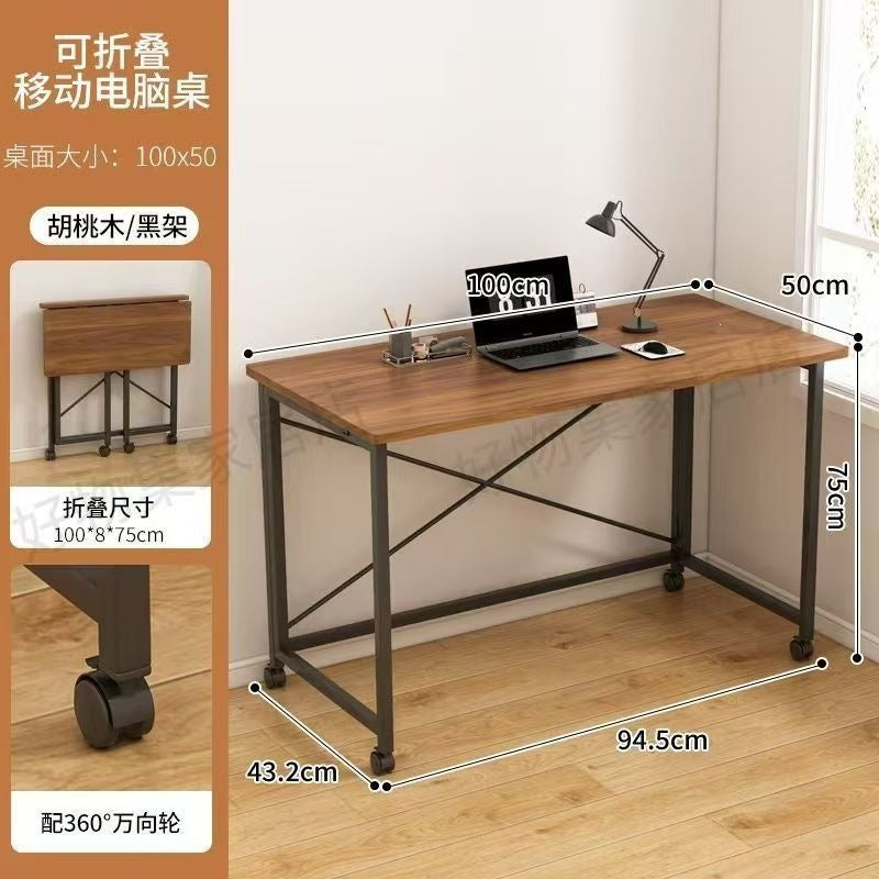 Foldable table, portable desk, home computer desk, bedroom nook desk, bedside table, simple study table, workstation