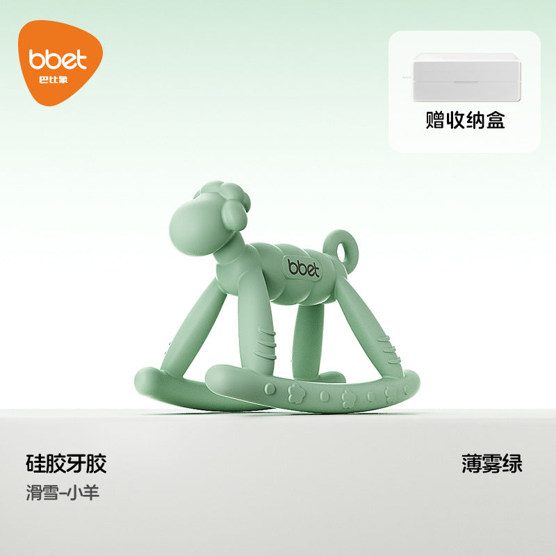 Babibele baby teether - anti-sucking hand toy, silicone chewable toy for babies aged 0-1 year
