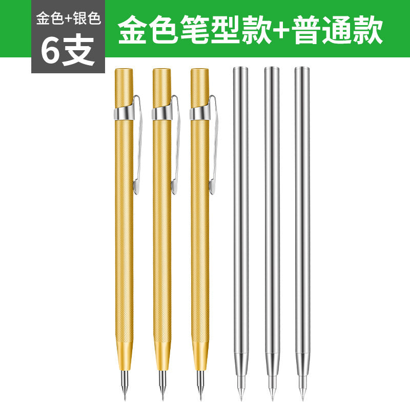 Tile marking needle alloy steel metal marking pen steel needle fitter pointed needle drawing line marker pen needle flying needle tool