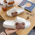 Japanese gp bear slippers - unisex, cloud-like comfort, cute cartoon design, perfect for home, students, anime-inspired thong sandals, couple's shoes
