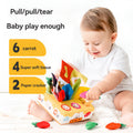 baby's tear-proof tissue box, paper pull-out, radish toy, two-in-one infant early education and soothing toy