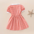 Amazon's new children's clothing brother and sister plaid + shorts suit beach vacation style short-sleeved shorts two-piece set