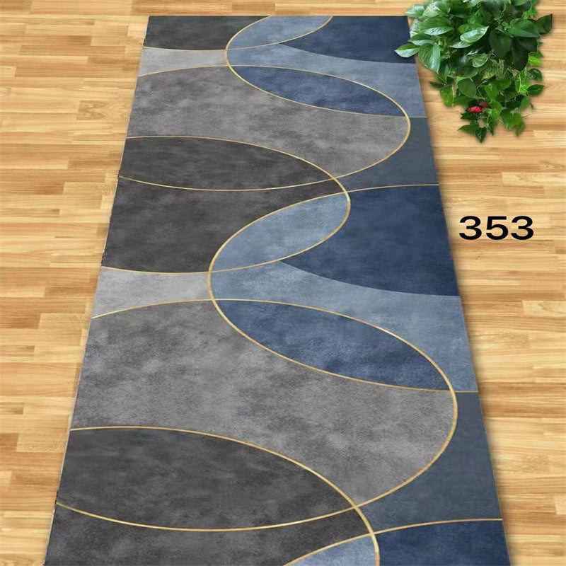 Minimalist modern 3d printed non-slip hallway carpet, hotel, mall, lobby, aisle floor mat roll, home use