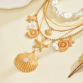 Pearl necklace wholesale - european & american cross-border bohemian jewelry - luxury niche ocean-inspired shell pendant necklace for women