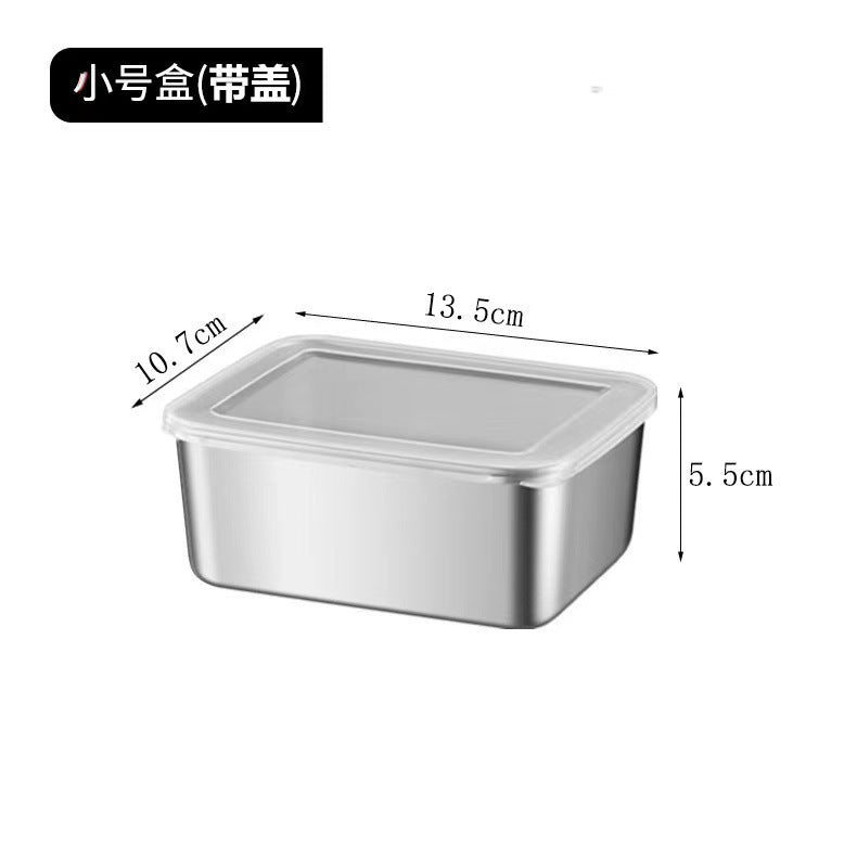 stainless steel towel tray for homemultifunctional covered square tray refrigerator food preservation box barbecue tray manufacturer