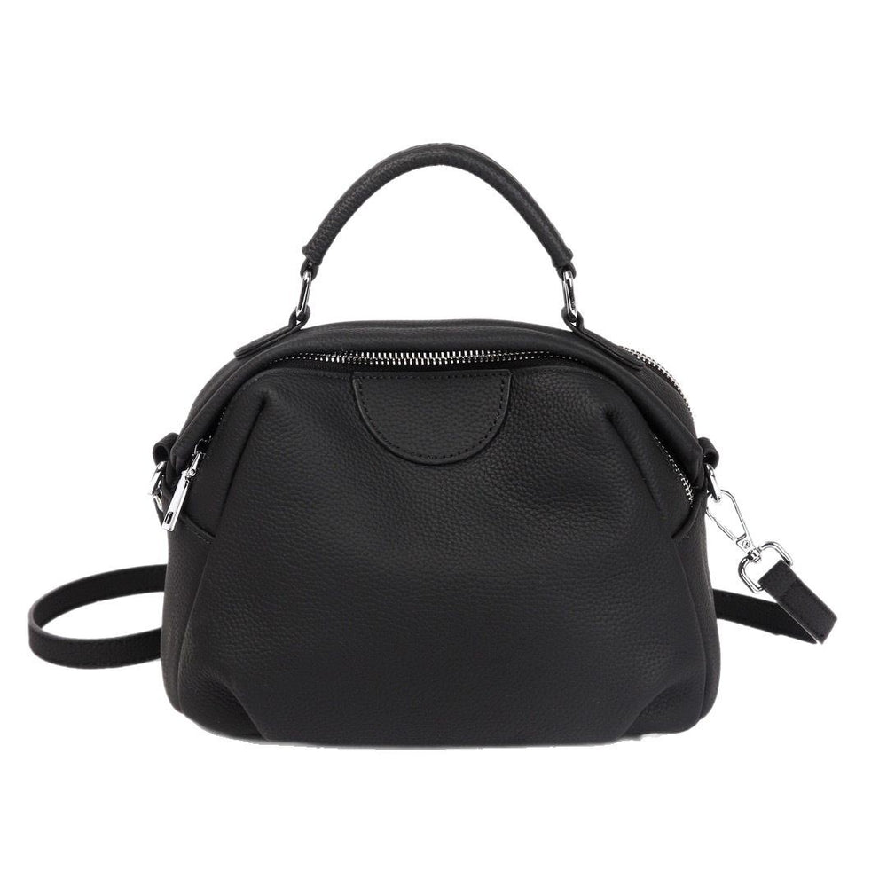 Genuine leather mini round bag - premium women's bag, new 2024 trend, ladies' autumn/winter handbag, shoulder bag, crossbody bag