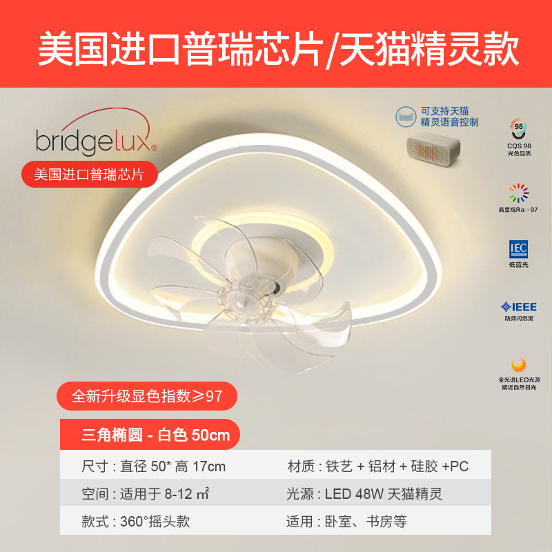 Fan light 2025 new bedroom light ceiling light modern simple eye protection electric fan integrated restaurant Zhongshan lighting