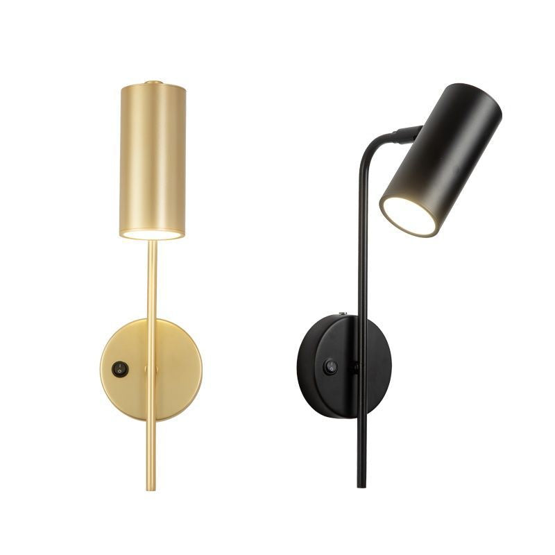 Nordic living room background wall lamp post-modern creative minimalist reading wall sconce rotatable with switch bedroom bedside