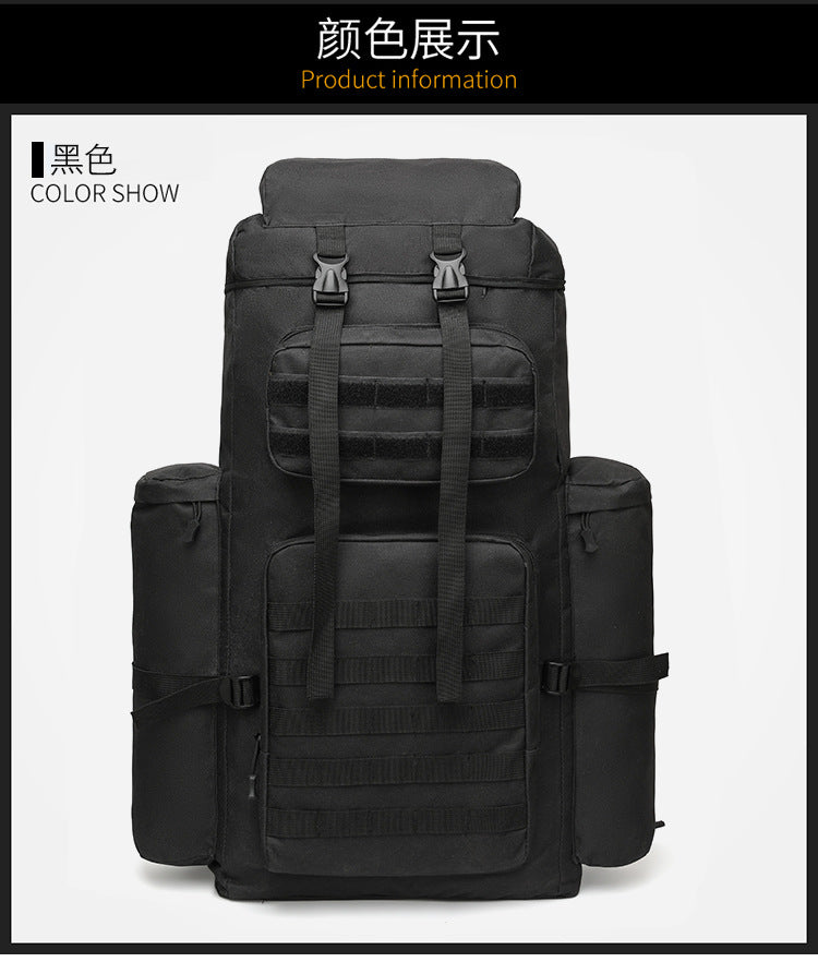 Sports mountaineering bag Large capacity backpack Multifunctional outdoor camping backpack Water-proof and wear-resistant travel bag