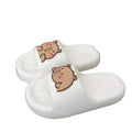 Cute cartoon slippers women's spring/summer outdoor wear new thick sole eva non-slip couple's home flip-flops