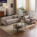 Dopamine rainbow sofa - trendy pixelated color block accent chair for small living rooms