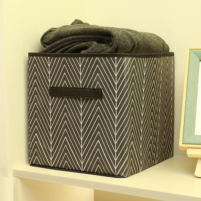Non-woven fabric uncovered storage box foldable bedroom underwear storage box large sundries books fabric storage box