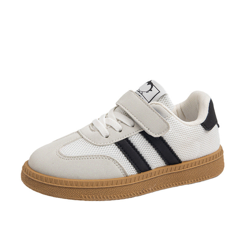 Children's sports shoes 2025 spring and autumn new boys versatile non-slip breathable student board shoes children's soft-soled German training shoes