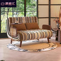 Solid wood folding sofa - compact living room, home use, dual-purpose, american retro, multifunctional, creative, light luxury sofa bed