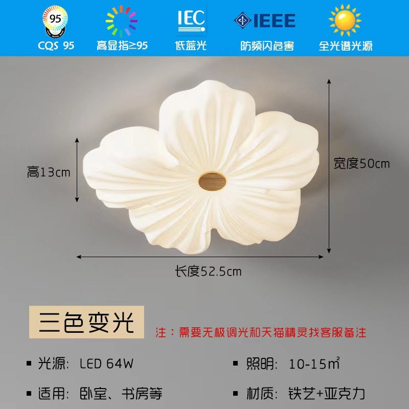 Cream Flower Living Room Ceiling Light Modern Simple Creative Cloud Children's Room Bedroom Dining Room Whole House Eye Protection Lighting