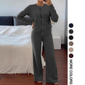 fashionfashionelegantknittingcardigansuitfemalefall and winternew arrivallazy stylecasualsweaterloose pants two