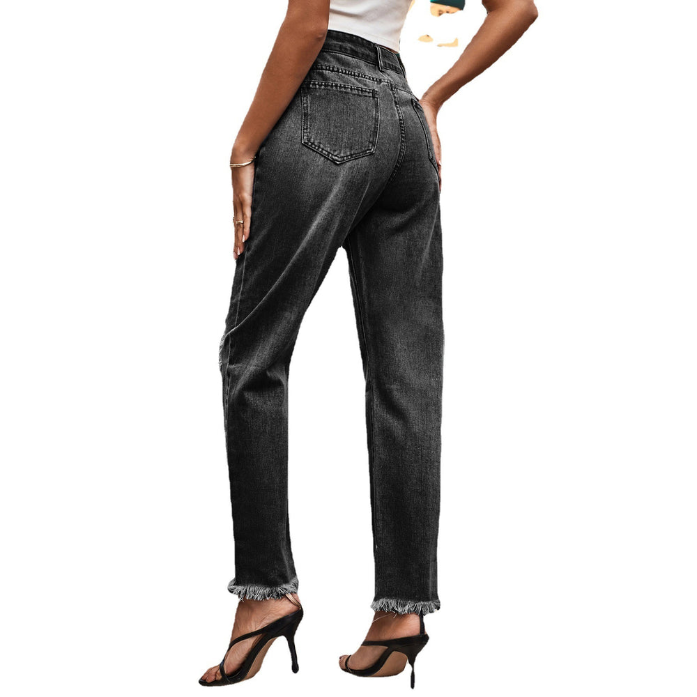 summer cross-border e-commerce  new denim distressed jeans,  trendy women's casual pants