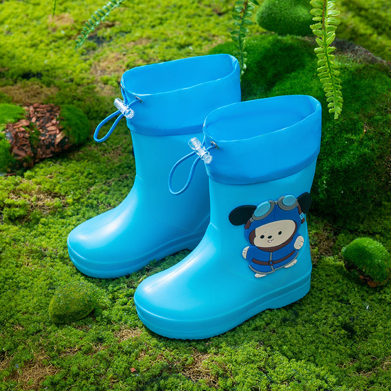 New kids' rain boots: cute cartoon designs for boys and girls - waterproof rubber boots for toddlers, preschoolers, and students