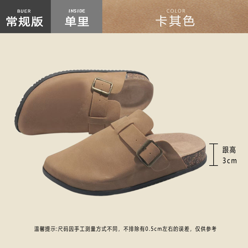 Export birkenstock shoes thick sole slippers women 2024 spring and autumn new arrivalfashionoutwear fishing birkenstock half slippers lincoln women