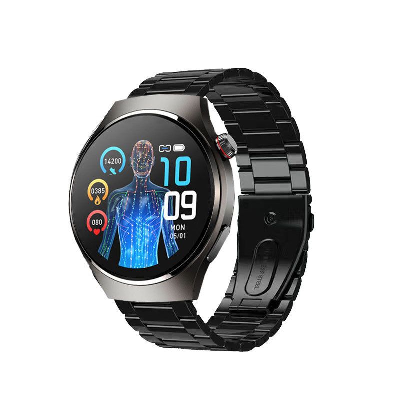 2025 precision non-invasive blood glucose monitoring smartwatch: measures blood uric acid, lipids, blood pressure, heart rate, and body temperature. features nfc payment and smart calling