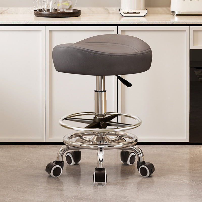 Saddle Chair Kitchen Cooking Chair Front Desk Cashier High Stool Universal Wheel Lifting Chair Beauty Barber Stool