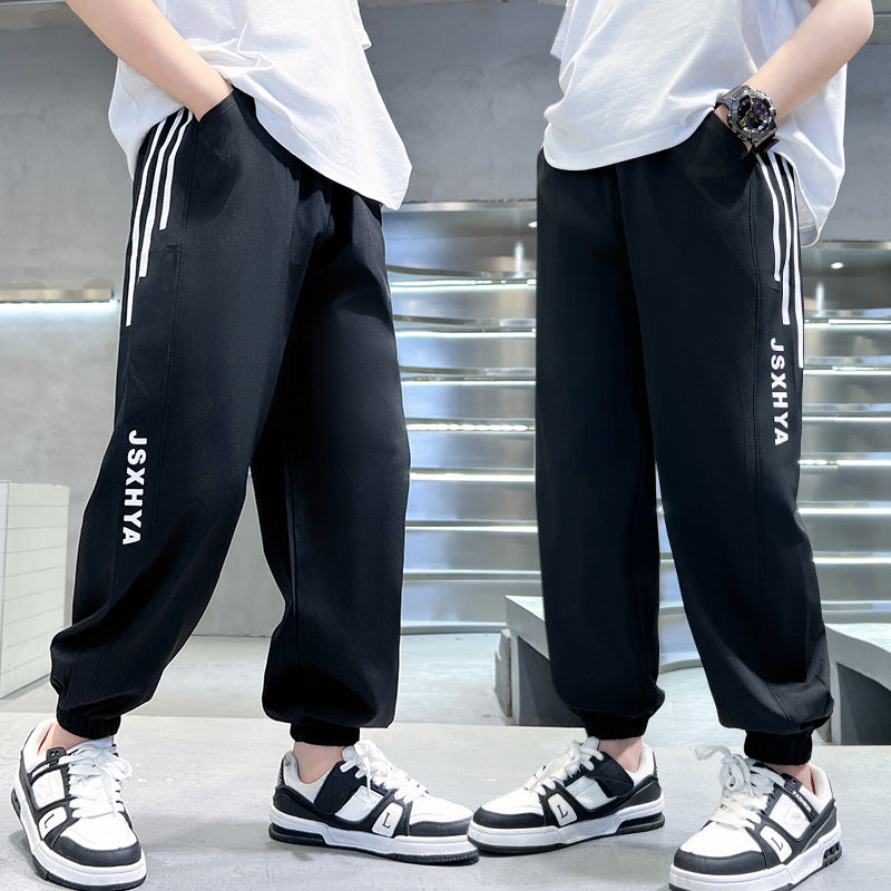 Boys' spring pants: new  styles for mid-to-large children - fashionable spring sport pants, casual sweatpants, trendy for boys