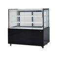 Custom cake display case - commercial refrigerated showcase for cakes, cold dishes, and delicacies - four-sided glass