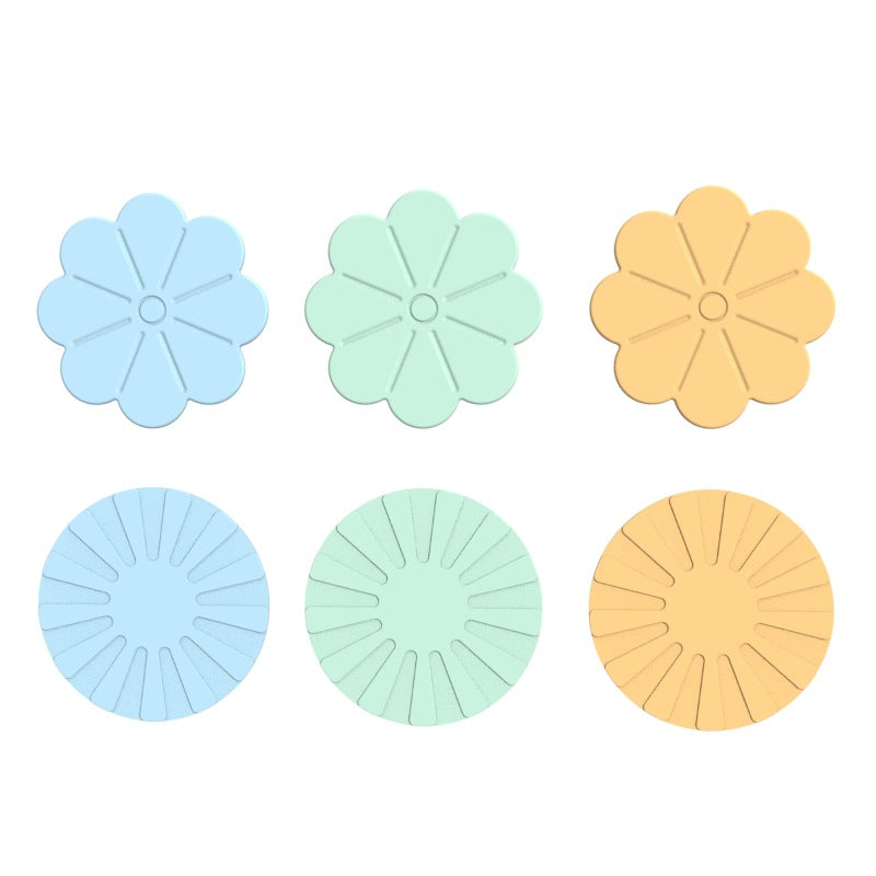 Cross-border new silicone thermal insulation mat round petal high temperature resistant dinner plate mat round creative gift silicone coaster anti-scalding