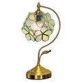 Full spectrum petal table lamp - vintage, retro, and luxe aesthetic - chinese republic era style bedroom bedside petal eye-care glass table lamp