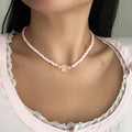 Fashion cross-border e-commerce jewelry fashion resin beads handmade necklace sweater chain easiest for match butterfly clavicle chain pendant