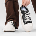 Men's summer slip-on office loafers, closed-toe half-slippers, chunky sole men's casual leather sneakers