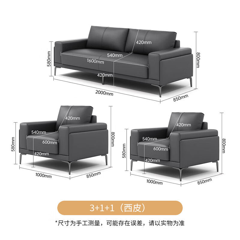 Saint li office sofa and coffee table set - executive office, business casual reception area, lounge
