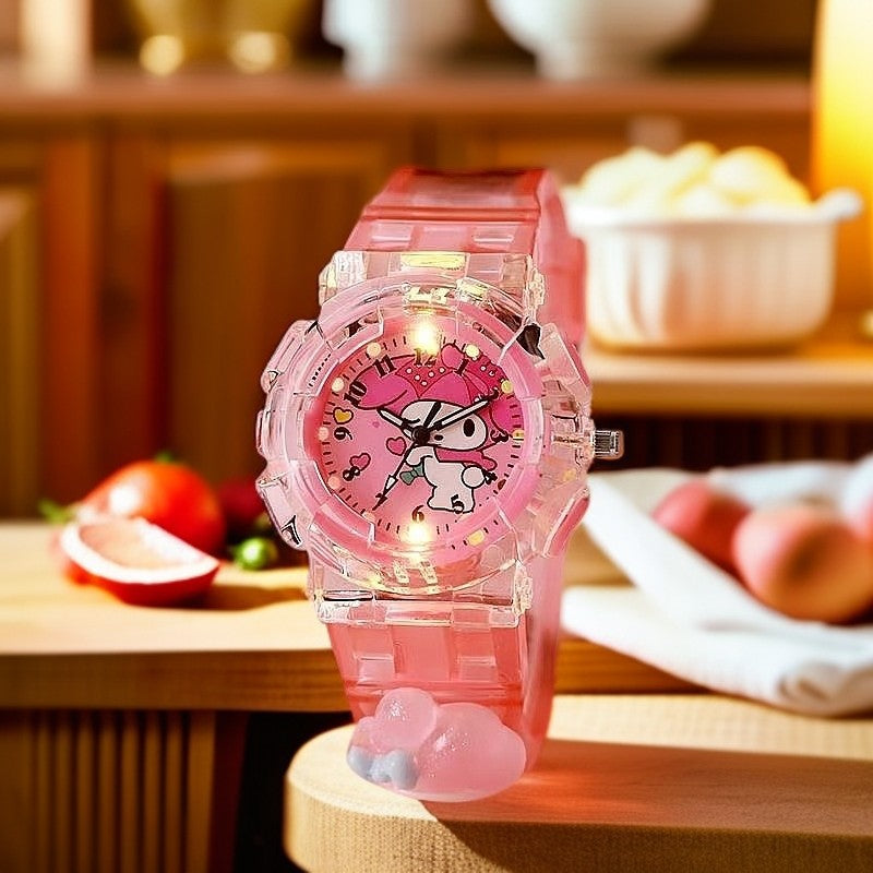 Kuromi kids' watch toy - girls' kindergarten glowing watch - my melody electronic watch
