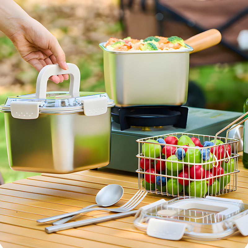 Export stainless steel deep fryer multifunctional deep fryer for home small deep fryer outdoor portable deep fryer