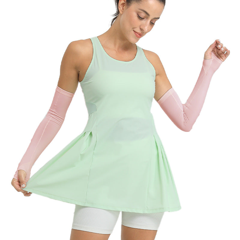 Summer ice silk cooling sleeves - uv protection, outdoor sports, cycling arm sleeves - cooling, breathable, sun protection ice sleeves for women