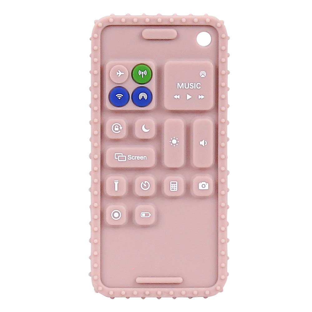 Baby Teether Toy Press Mobile Phone Toothpaste Food Grade Silicone Molar Stick Remote Control Baby Toy