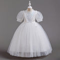Yimingzhi girls' princess dress - mesh tulle tutu gown for birthday, first birthday, and special occasions - cross-border e-commerce